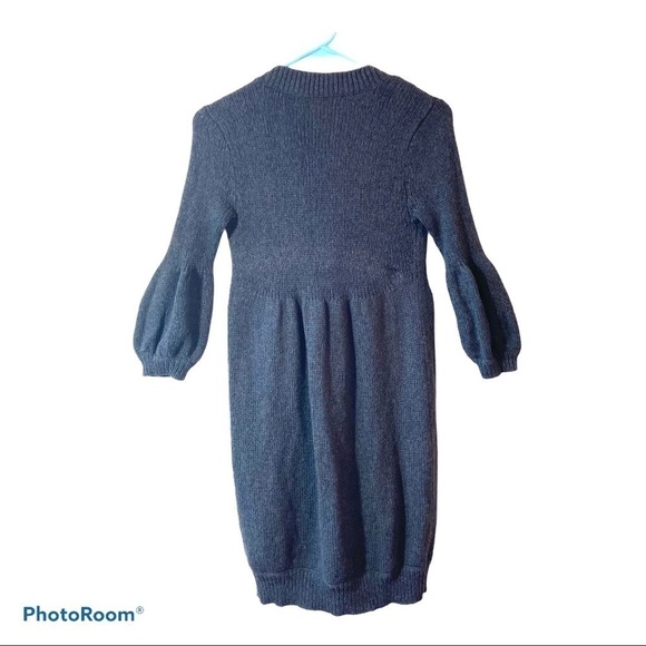 vince. Bishop Button Babydoll Gray Duster Cardigan - Picture 4 of 13